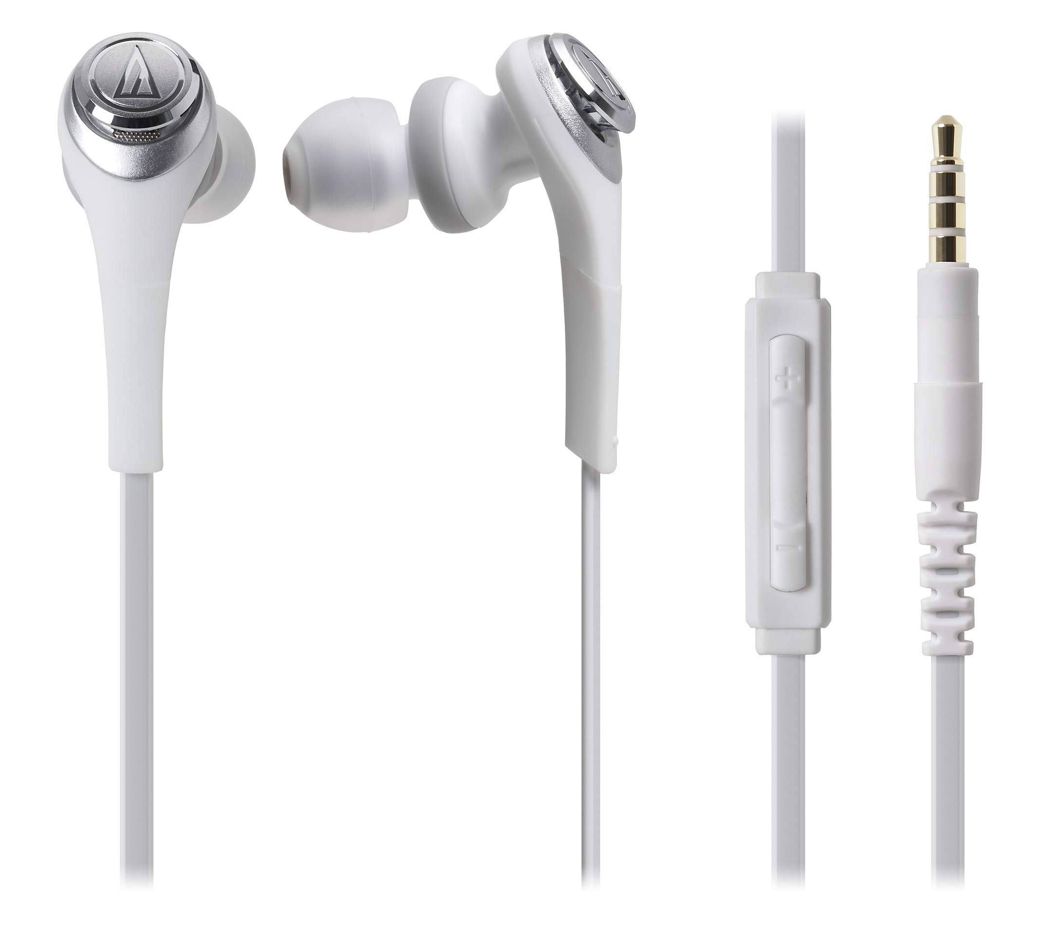 オーディオテクニカ SOLID BASS iPod/iPhone/iPad専用カナル型イヤホン 重低音 ホワイト ATH-CKS550i WH