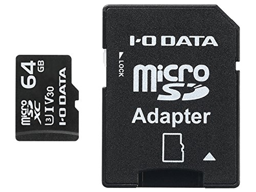 I-O DATA microSDメモリーカード 64GB MSDU13-64G (UHS-I/UHSスピードクラス3/VideoSpeed/Class30対応)