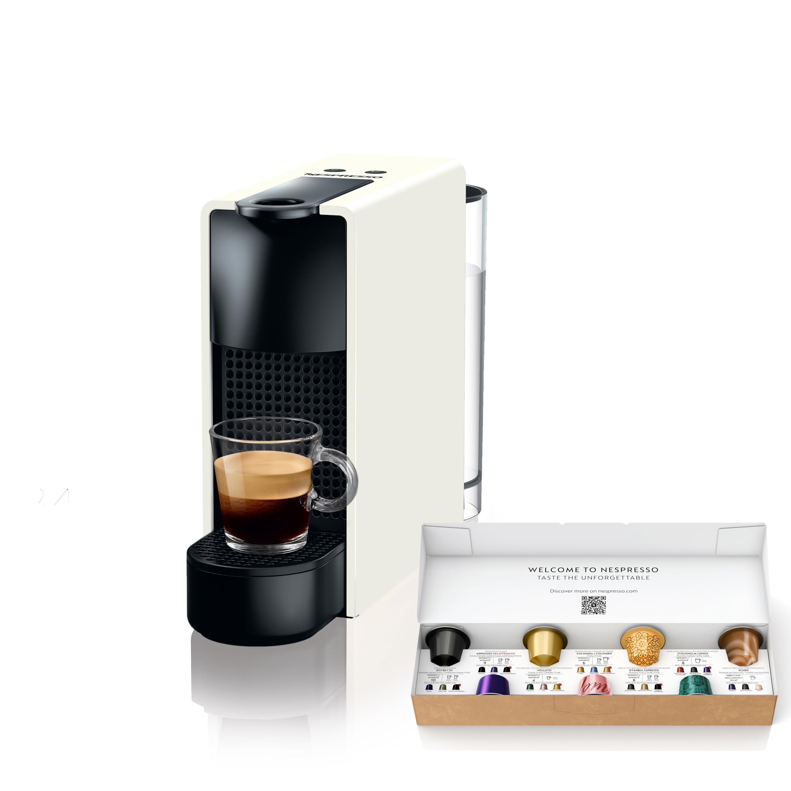 ネスプレッソ カプセル式コーヒーメーカー エッセンサ ミニ ピュアホワイト C 水タンク容量0.6L コンパクト 軽量 C30-WH-W