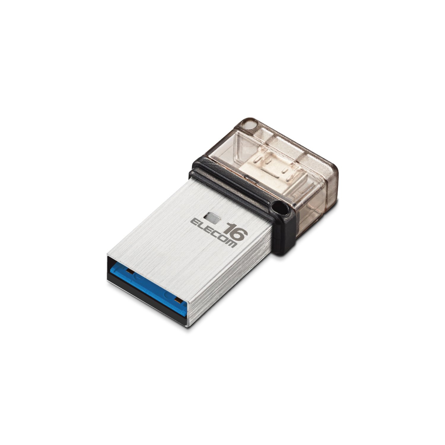 エレコム USBメモリ 16GB USB3.0 USB3.1 OTG対応 microBコネクタ対応 シルバー MF-SEU3016GSV