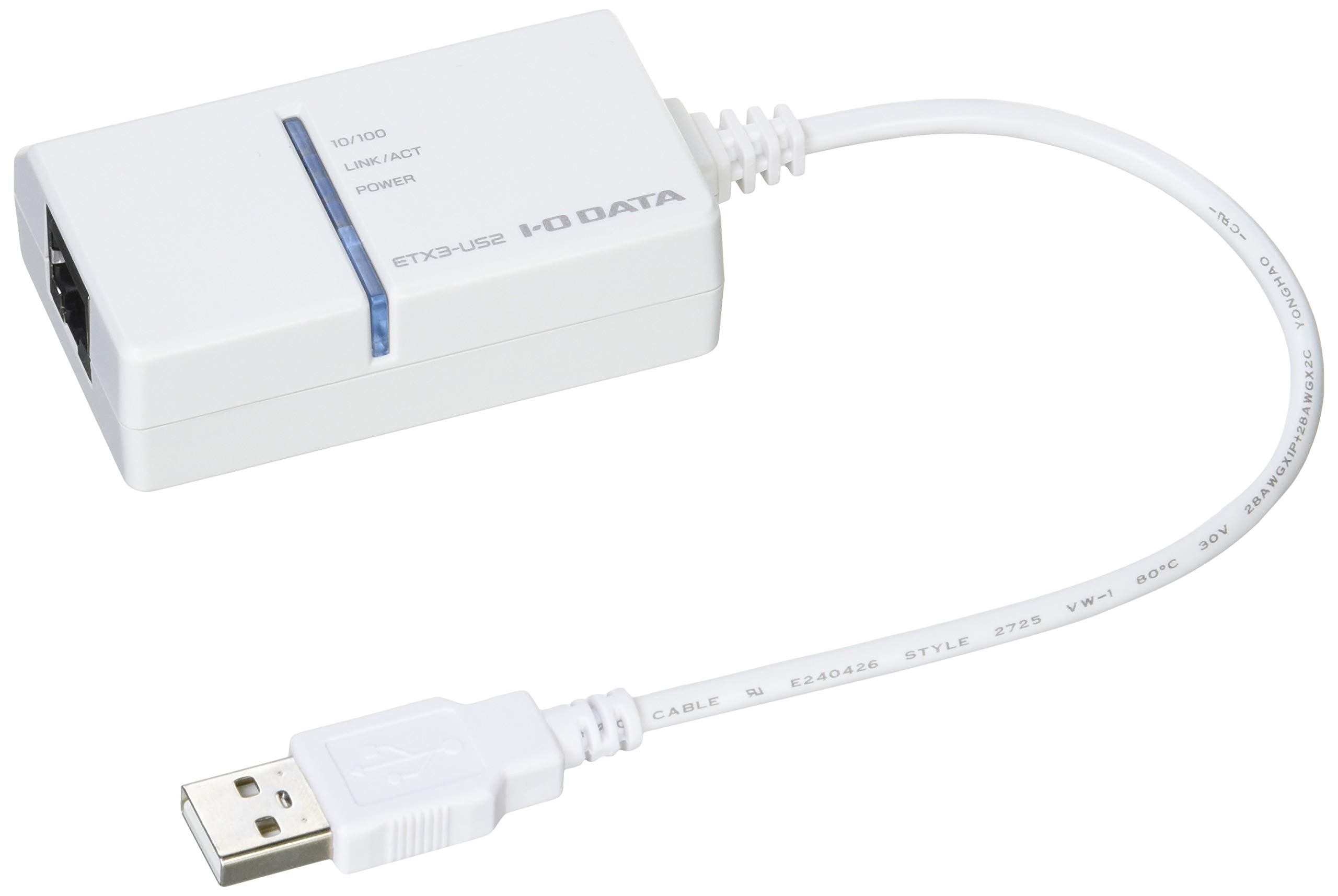 アイ・オー・データ USB接続LANアダプター 日本メーカー ETX3-US2R