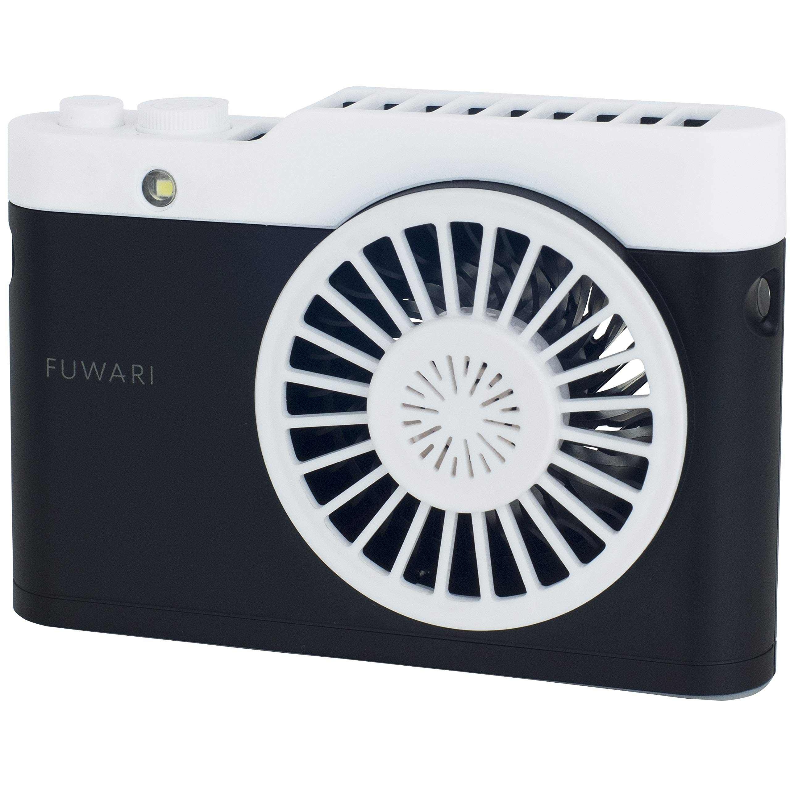[山善] ハンディファン 携帯扇風機 首掛けタイプ カメラ型 熱中症対策 ハンズフリー FUWARI ミニ USB扇風機 アロマオイル対応 ストラップ