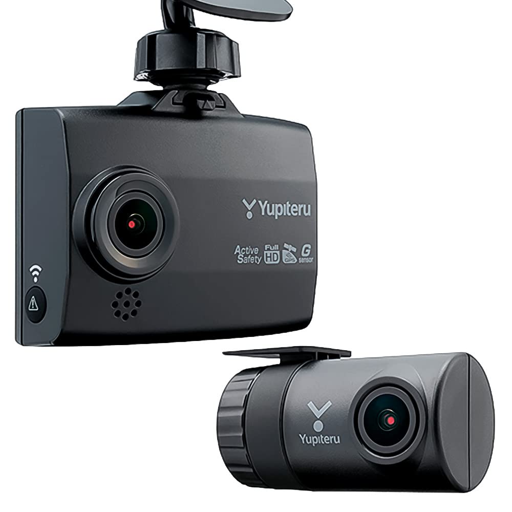 ユピテル ドライブレコーダー Y-410dP 前後 2カメラ 200万画素 FullHD スマートフォン連動 無線LAN 自動保存 対角(フロント158°リア158