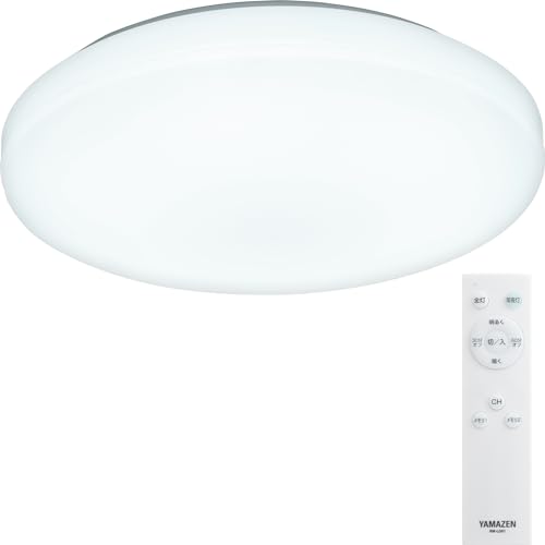 [山善] LEDシーリングライト 6畳 (日本照明工業会基準) 3600lm 室内照明 天井照明 10段階調光タイプ 常夜灯 リモコン付き 和室 リビング